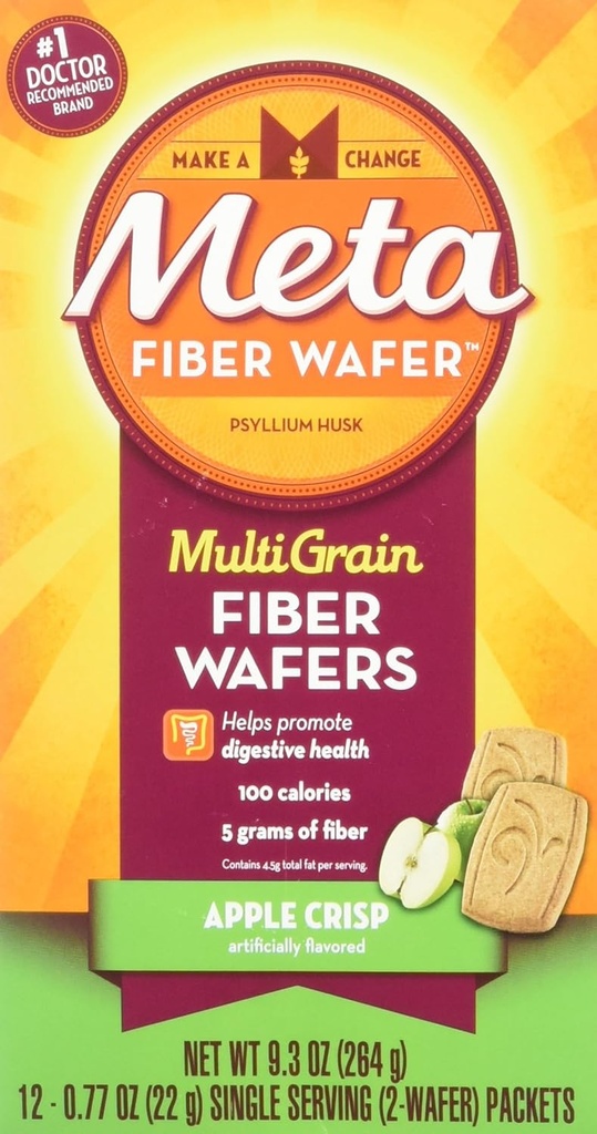 Metamucil Fiber Wafers Apple Crisp 24 každý (balení po 6)