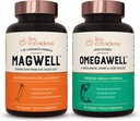 Živé vědomí OmegaWell Fish Oil & MagWell Magnesium Zink & Vitamin D3 CZ124; Kostní a srdeční zdraví, Podpora imunitního systému + srdce, Brain & Joint Podpora