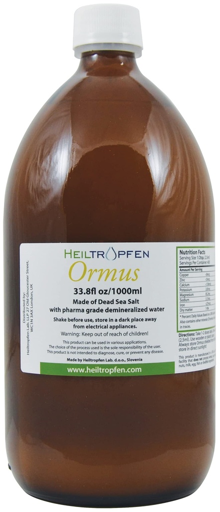 Ormus 33.8 Fl Oz - 1000 ml roztoku 124; Koncentrovaný orbital 124; Atomové minerální látky 124; Heiltropfen ®