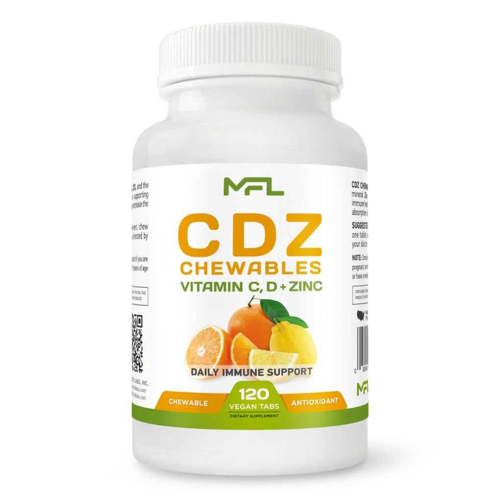 C D Z CHEWABLES C124; Vitamin C, 1000mg CUR 124; Vitamin D3, CUR 124; zinek, CUR 124; Non- GMO & Gluten zdarma CUR 124; 120 Vegetariánské žvýkací tablety CUR 124; 120 Doručování