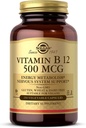 Solgar Vitamin B12 500 mcg, 250 Zeleninové kapsle - Energetický metabolismus - Podpora nervového systému - Promotes Heart Health - Non- GMO, Vegan, Gluten Free, Dairy Free, Kosher, Halal - 250 Služeb
