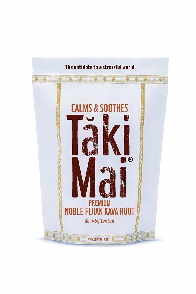 Taki Mai Noble Kava Kava Root Powder 16oz - Authentic Traditional Grind, Natural Evening Relaxation, Restful Nights and Calm Rituals, 100% Čistá Noble Kava
