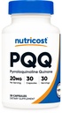 Nutricost PQQ (Pyrrolochinolin Quinone) 20mg, 30 tobolek - Vegetariánské tobolky, Non- GMO, bez glutenu