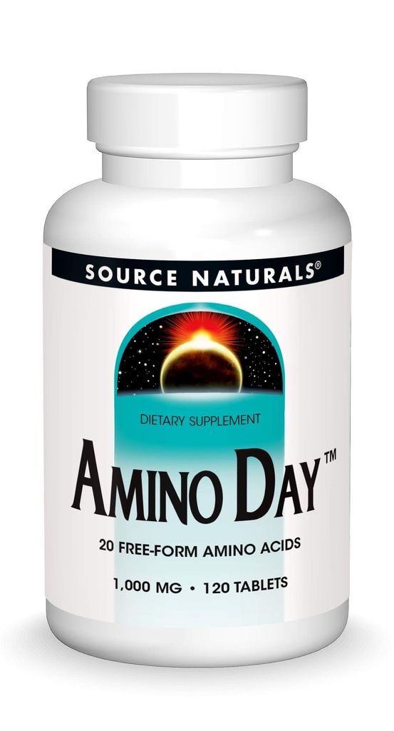 Zdroj Naturals Amino Day - 20 Bezplatná forma Amino Acids podporuje kvalitní stravu během výživy - 120 tablet