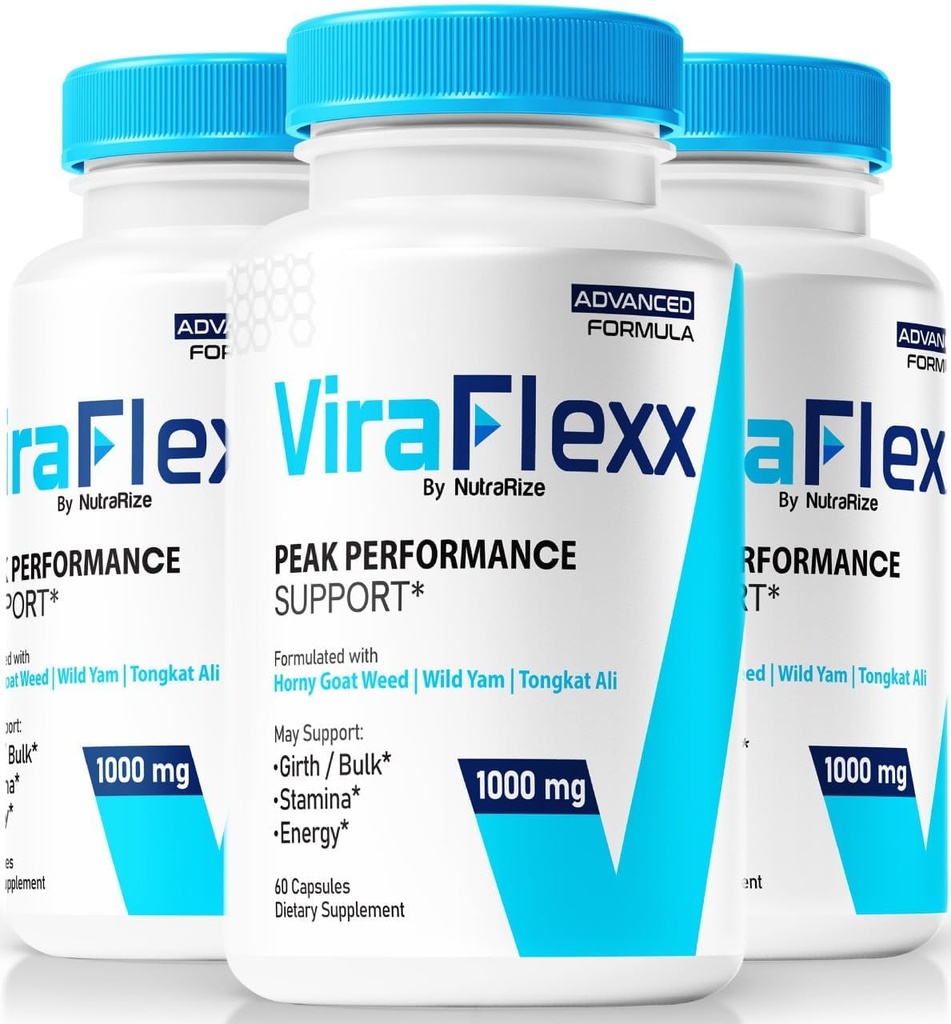 NutraRize (3 Pack γ Flexx pro muže, Pro Kapsle, mužská podpora výkonnosti 500mg, Všechny přírodní doplněk stravy na podporu celkového zdraví, Vira Flexx Recenze (180 Kapsle)