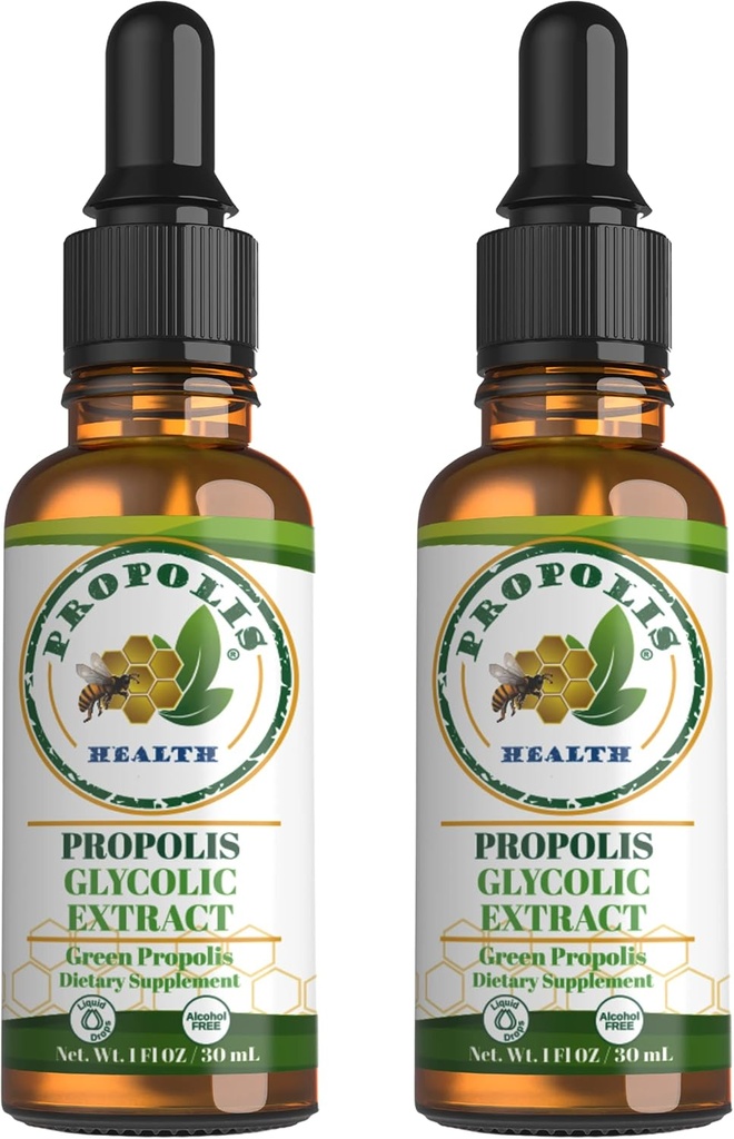 Green Propolis Extract Liquid - Brazilská Bee Propolis - Bezalkoholické Imunitní Supplement - 60denní dodávka - Natural Imunity Shots