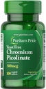 Puritans Pride Chromium Picolinate 500 Mcg kvasnice zdarma, 100 Počet