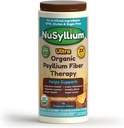 NuSyllium Ultra Psylium Husk Powder, USDA Organic, 10.7 Oz, Sugar Free Keto- Friendly Fiber Supplement, Promotes Digestive Health * Orange, 42 Servings