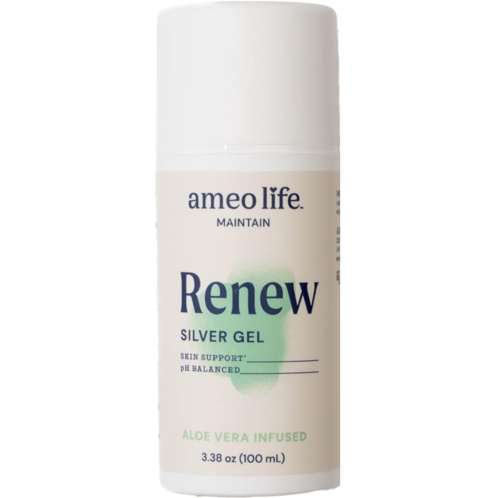 Ameo Life Koloidní Silver Gel pro péči o pleť s Aloe Vera - 30ppm Wound Care Gel poskytuje Wound Care for Cut, Scraps & Burns - Jemný vzorec pro zdravou pleť (3.38 oz)