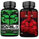 ONL Men 's Testosteron Booster Bundle - GORIL-X & Bull krev 124; Vylepšit sílu, Stamina & Energie 124; s Horny Goat Weed, Maca, Tongkat Ali, Tribulus - 120 Kapsle