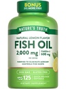 Nature 's Truth Omega 3 Fish Oil 2000 mg O2 124; 125 Liquid Softgels O2 124; Burless, Lemon Flavor Pills O2 124; Non- GMO a gluten zdarma dodatek