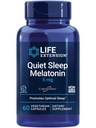 Life Extension Tichý spánek melatonin, 5 mg, Výkonná podpora spánku, Zdravé cirkadiánní Rhynms, Cellular Defense, Gluten- Free, Non- GMO, Vegetariánské, 60 Kapsle