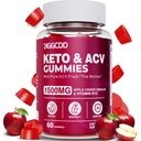 Keto ACV Gummies Advanced Weight Loss, Keto Gummy dodatek pro ženy a muže, s 1500MG Apple Cider ocet & vitamín B12, Vegan & Non- GMO, Detox & Cleanse, Low- Carb, 60 Počet
