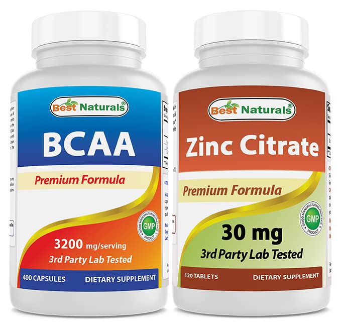 Nejlepší Naturals BCAA 3200mg & Zinek Citrát 30 mg