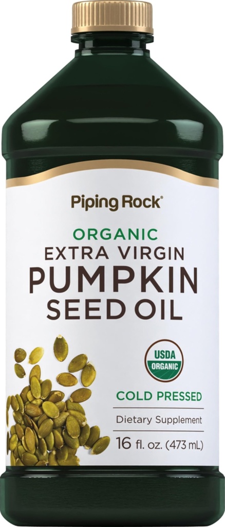 Piping Rock Dýně Seed Oil Organic Cold Pressed 124; 16 Fl Oz Oz OF 124; Extra Virgin, Non-GMO, gluten zdarma dodatek