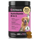Pes Multivitamin - 10 in 1 Pes Vitamíny pro zdraví a srdce - Omega Fish Oil, Glucosamine & Probiotika - Dog Vitamíny a doplňky pro kůži a kabát (Kuřecí 180 ct)