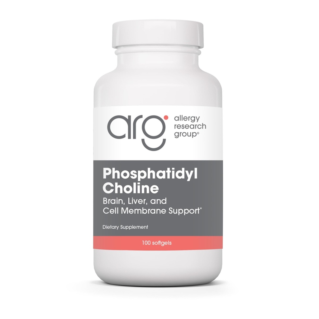 Alergie Výzkumná skupina Fosfatidyl Cholin Dodatek - Lecithin Kapsle, Digestivní Enzymy pro játra, Podpora trávení tuků, Cholin doplňky pro mastná játra, 1540mg Softgels - 100 Počet