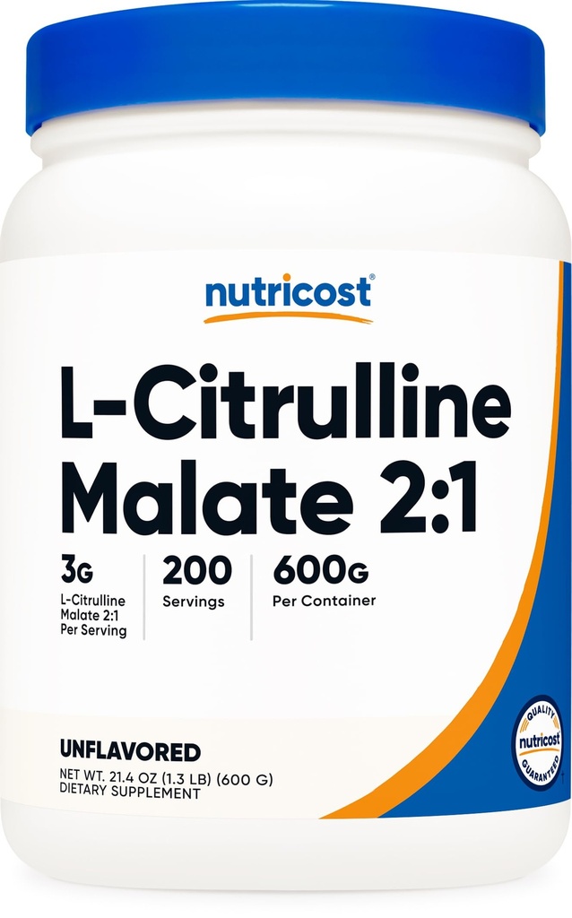 Nutricost L- Citrulline Malate (2: 1) Prášek (600 gramů)