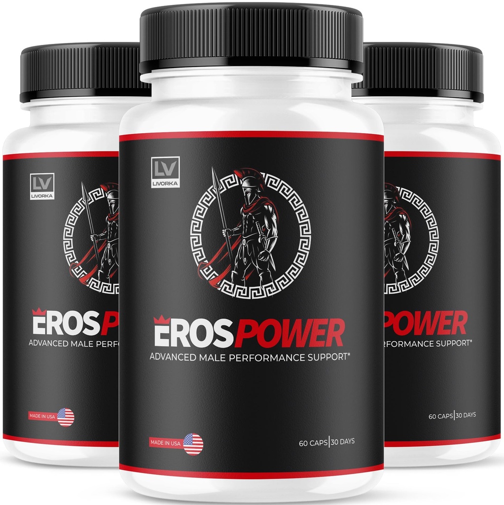 (3 Pack) Eros doplněk energie - Eros doplněk energie pro muže, Eros Power, Eros Powder dodatek, Eros Power Advanced Formule, Eros Power Kapsle pro muže, Eros Power Pills, 180 Kapsle pro 3 měsíce