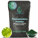 Holistický Bin Marine Phytoplankton Powder - Udržitelně kultivovaný v Severské zelené vodní farmě - Nutrient- Dense Omega33 Superfood - Bohatí aminokyselin, chlorofylu, vitamínů a stopových minerálů - 50 gramů