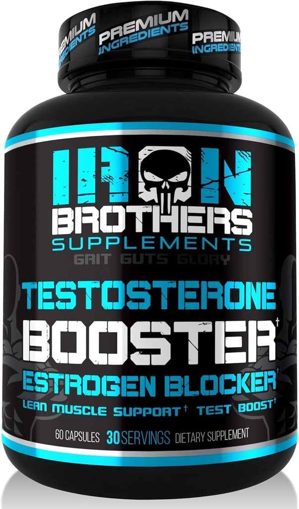 Testosteron Booster pro muže s Estrogen Block - Přírodní anti-Estrogen dodatek ke zvýšení libido & síla - Zvýšení svalové růstu a hubnutí - Indol 3 Karbinol & Tribulus -60 Kapsle