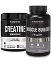 Jacked Factory Creatine Monohydrát Powder 150g - Creatin dodatek pro růst svalů, zvýšená síla & Essentials Muscle Builder - Denní budování svalů s PeakATP (30 Kapsle)