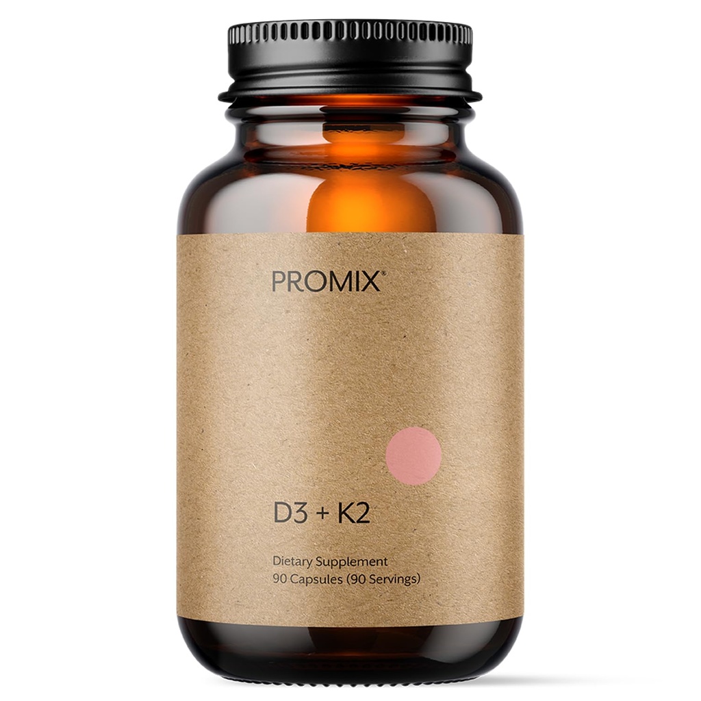 Promix Nutrition Vitamin D3 K2 5000iu doplněk CLAS124; MK4 & MK7 CLAS124; Soy & gluten zdarma - 90 počet tobolek