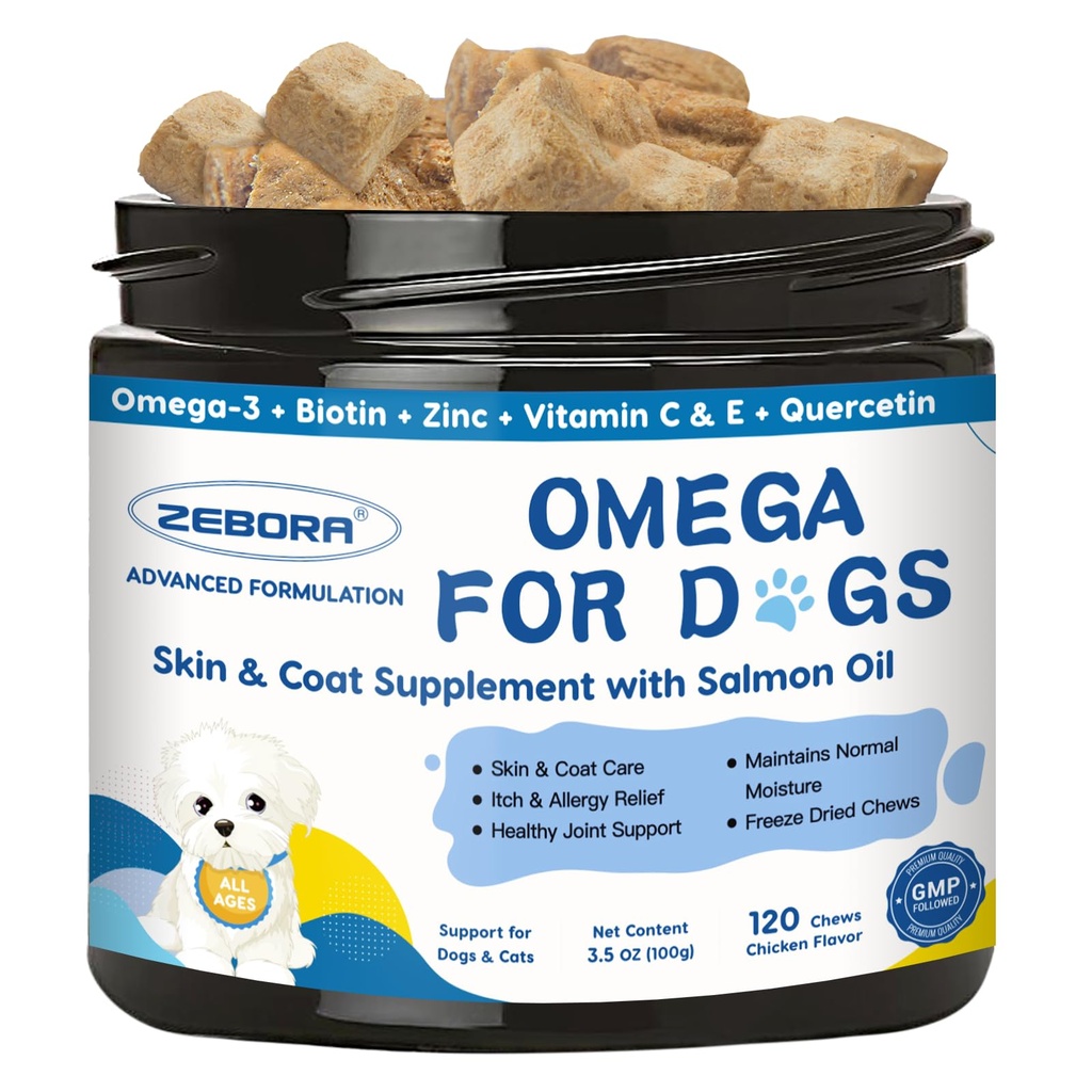 Omega 3 pro psy s lososovým olejem, Rybí olej pro psy kůže a kabátu dodatek, Psí alergie Relief, Hot Spot Léčba, Anti Shedding, Hip & Společná podpora s EPA & DHA, Biotin, Vitamin E