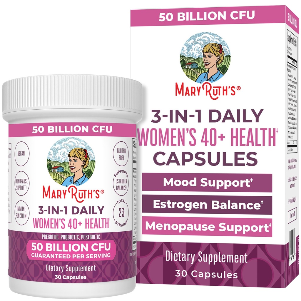 MaryRuth Organics 3- in-1 Daily Health 40 + Probiotika pro ženy