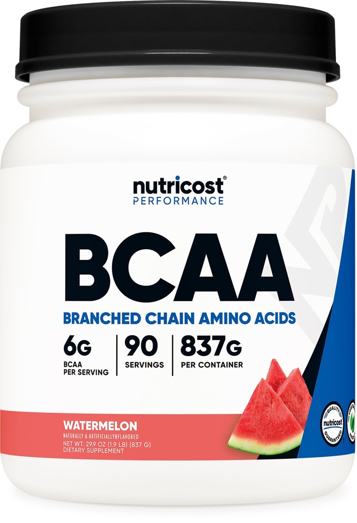 Nutricost BCAA Powder (Meloun vodní, 90 Serv) - Optimální poměr 2: 1: 1
