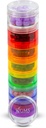7 Day Medicine Pořadatel pilulek - Stackable Pill Box - Sedí malé tablety a vitamínové doplňky - Udržujte svou denní medicínu organizovanou na jednom místě - malé - Rainbow