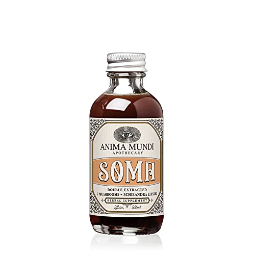 Anima Mundi Apotecary Soma 7 Houba Adaptogenic Elixir - Houba Liquid Extract Tincture with Reishi, Chaga, Lions Mane & Cordyceps - Vegan Imunitative Support Tincture (2oz)
