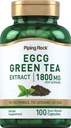 Piping Rock EGCG Green Tea Extract 1800 mg / 100 tobolek 124; Standardizovaný dodatek 124; Non- GMO, gluten zdarma