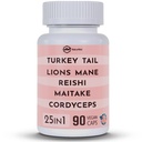 Turecko Tail 3000mg Lions Mane 3000mg Reishi 1500mg Mushroom Blend s Chaga Maitake Cordyceps Shiitake Field 124; Mushroom Blend 124; Focus Pills - 90 Počet (90 Počet balení po 1)