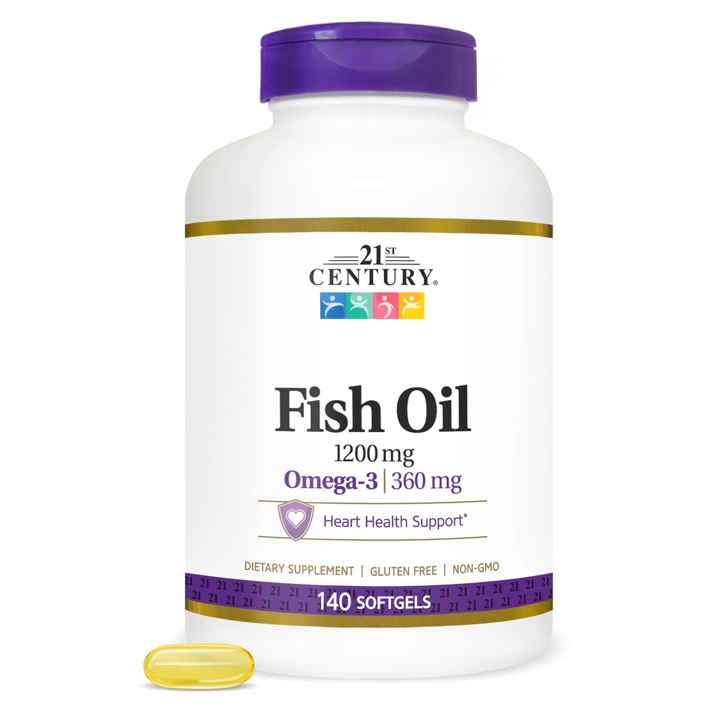 1st Century Fish Oil 1200 mg Softgels, 140 Počet