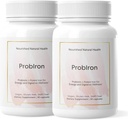 Nourshed Natural Health Probiron - Ženský Probiotický + Železný dodatek Podporované vitamínem C a mědí - Veganský vzorec pro energii a trávicí wellness - 60 Kapsle