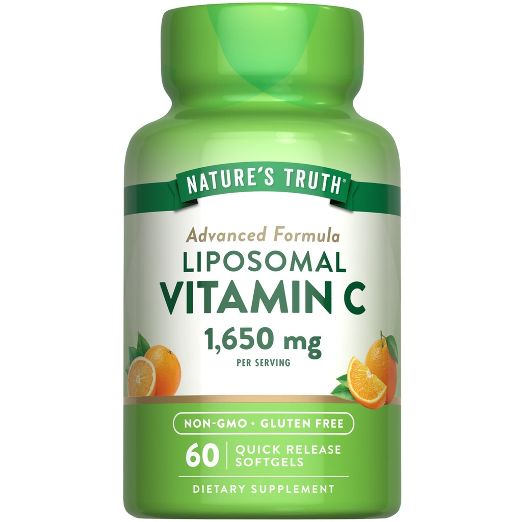 Lipozomální vitamín C 124; 1650mg vitaminu C 124; 60 Softgels PHAR124; Non-GMO & gluten zdarma