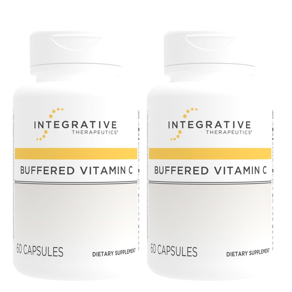 Integrační terapeutika Buffered Vitamin C - Antioxidant Supplement for Health Skin & Connective Tisses * - Vegan & gluten- Free - 60 Kapsle (2 Pack)