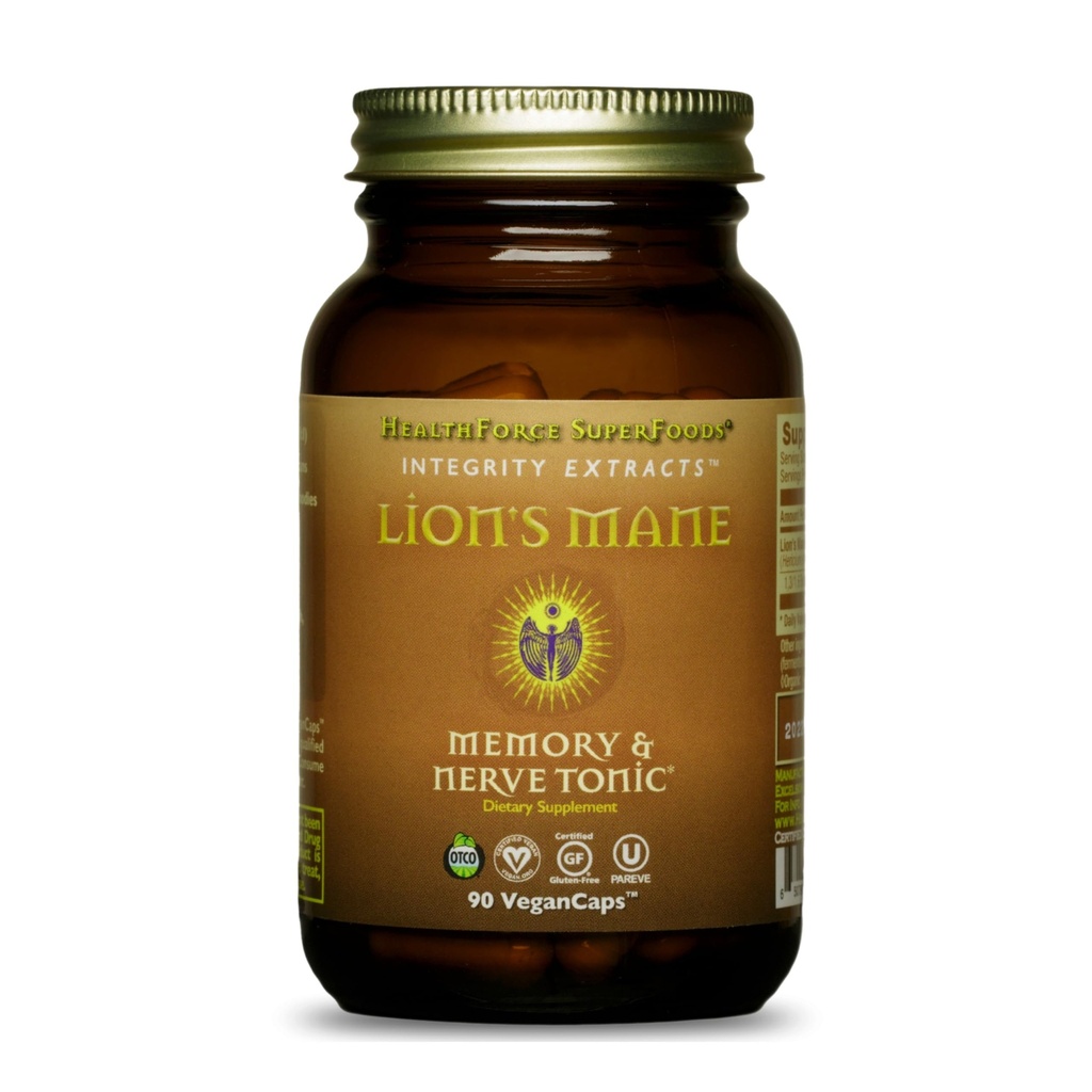 Zdravotní síla SuperFoods Integrity Extrakts Lion 's Mane - Kapsle - 90 Vegan Kapsle
