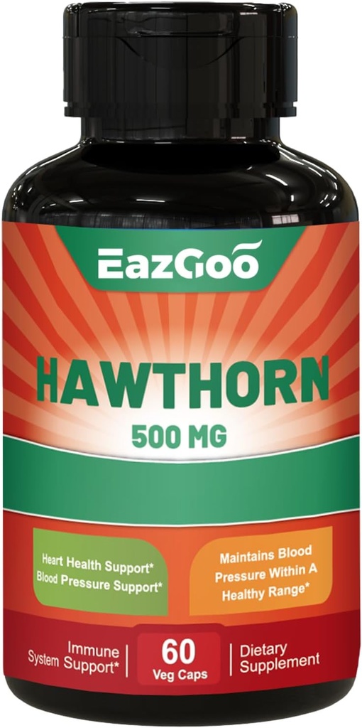 Hawthorn Berry Capsules- Antioxidant, Circulation Support- Hawthorne Supplement- 60 Kapsle Vegan, Non- GMO