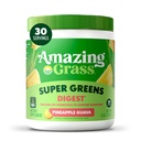 Amazing Grass Greens Blend Digest: Super Green Powder Smoothie Mix for Digestion Support with Organic Spirulina, Chlorella, Beet Root Powder, Digestive Enzymes & Probiotics, 30 Servings