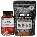 DailyNutra KSM 66 Ashwagandha (90 kapslí) a Houba Cacao Mix (16oz) Bundle pro relaxaci a soustředění