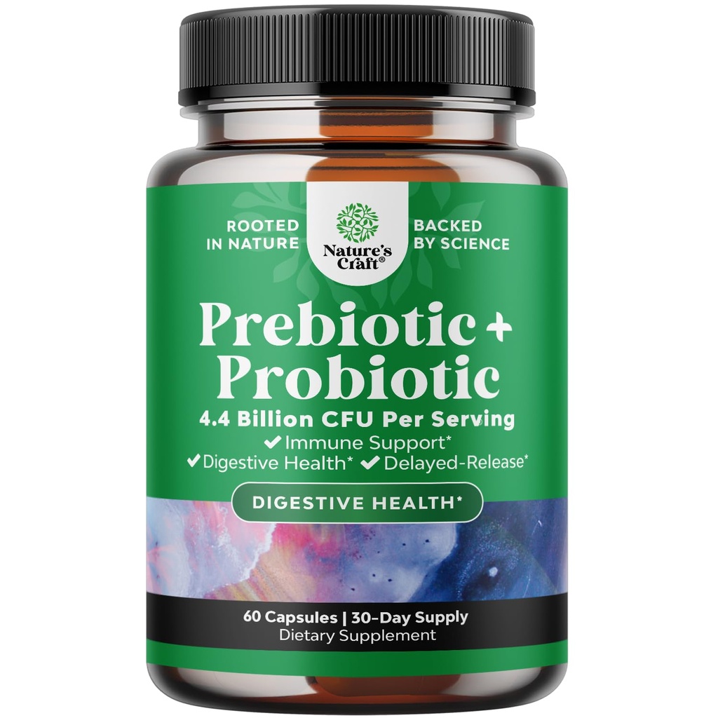 Prebiotika a probiotika Gut doplněk zdraví - Super potentní stravitelné zdraví Acidophilus Probiotické kapsle s muži a ženy Probiotika a Prebiotika pro kolon Digestive Podpora a imunita