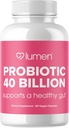 Lumen Naturals Probiotika 40 miliard CFU 124; Probiotika pro ženy a muže 124; Podporuje Digestion, Gut Health & Imunity System with Digestive Enzymes - 60 Veggie Count