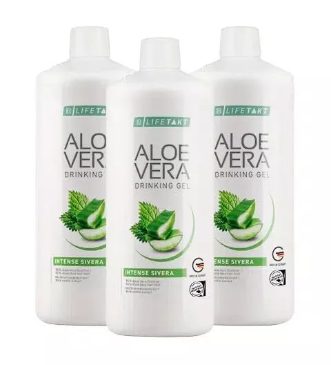 LR Lifetakt Aloe Vera Pití Gel Intense Sivera Zdravotní péče ženy pít každý den přírodní ošetření Sada 3- 1000 ml. / 33.3 fl.oz
