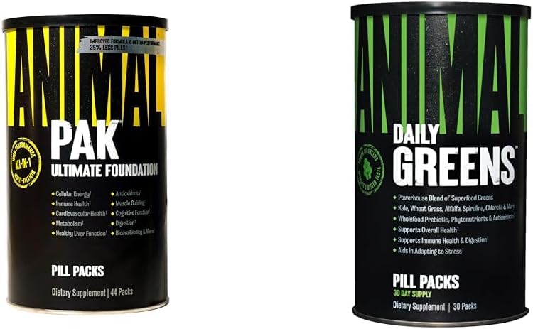 Animal Pak - Pohodlné All- in- One Vitamin & dodatek Pack - Zinek & Zelený Pak - Chlorofyl