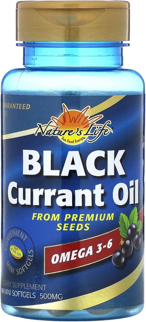 Zdraví ze Slunce Dietní dodatek, Černý Currant, 500 mg, 90 měkké gely