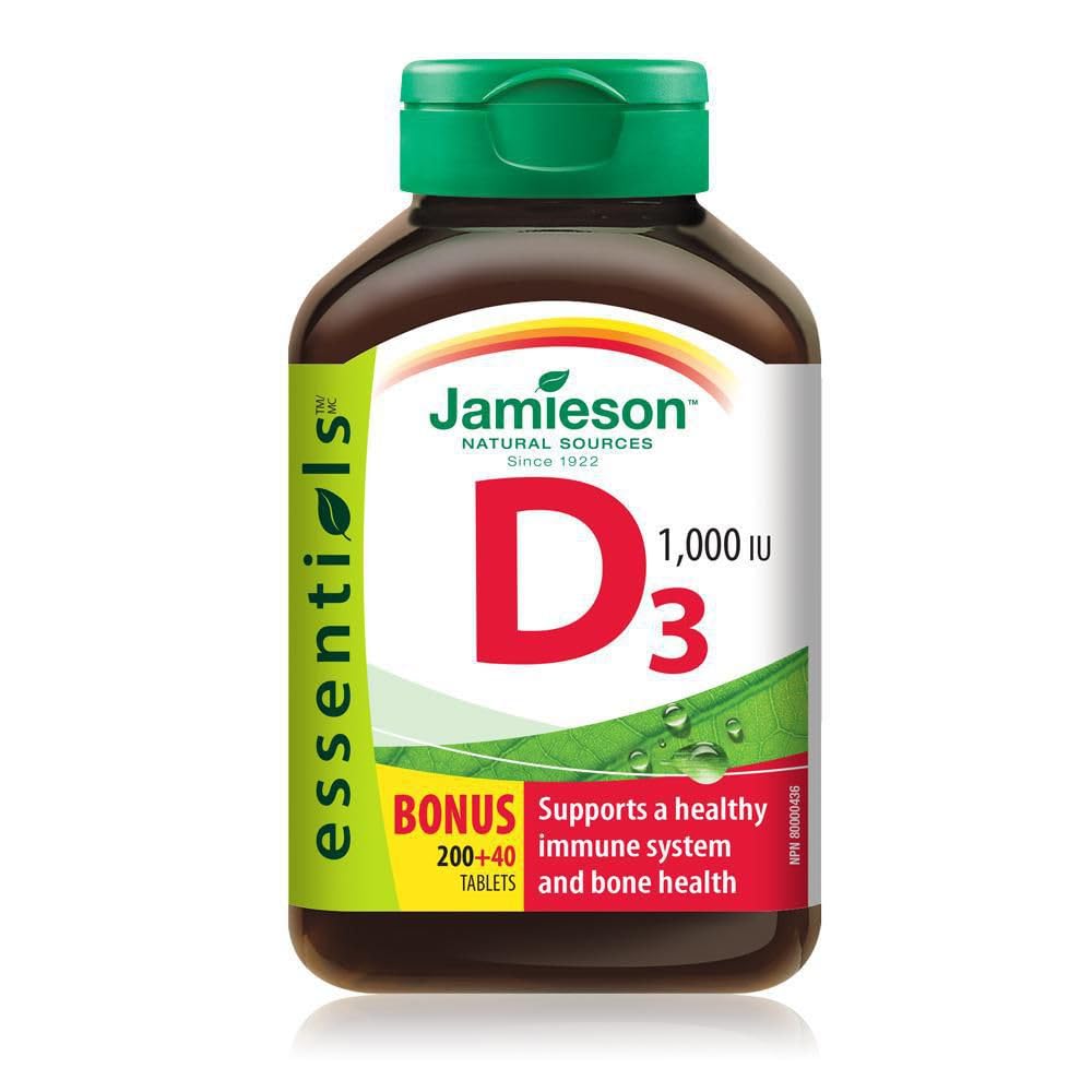 Vitamin D3 1000 IU Bonus - 240 tablet Značka: Jamieson Laboratories