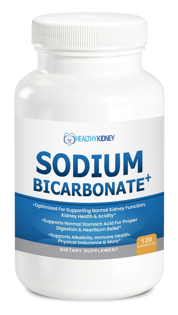 Organické Bikarbonát sodný Alkalin 650 mg Kapsle - Enhanced Ledviny Podpora, Žaludeční kyselina Neutralizér s alkalizací Superfoods, Imunitní & Sports Performance Aid, Fast- acting Antacid - 120 Caps