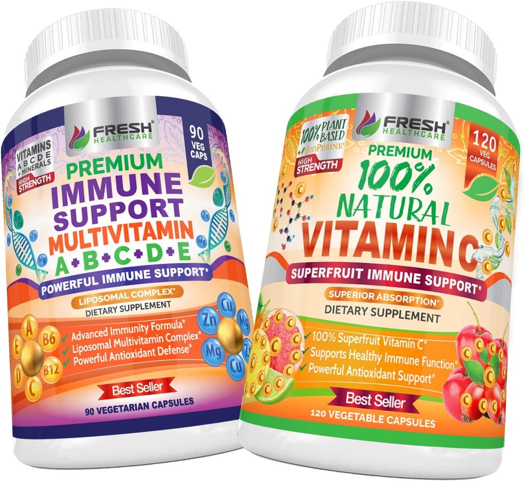 Fresh ZDRAVOTNÍ PÉČE Imunitní multivitamin a přírodní vitamin C - Bundle